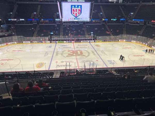 Van Andel Arena, section: 208, row: j, seat: 18