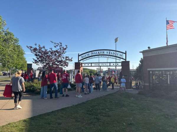 Baum-Walker Stadium, section: hog pen gate