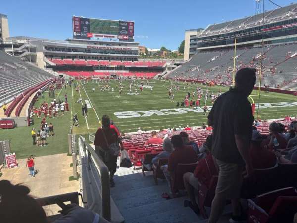 Razorback Stadium, section: 135, row: 24, seat: 1
