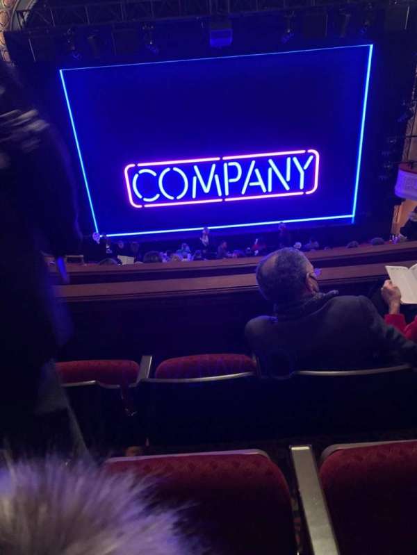 Bernard B. Jacobs Theatre, section: Mezzanine C, row: G, seat: 109