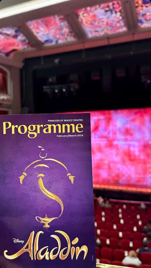 Princess of Wales Theatre, section: Dress Circle Front, row: A, seat: 22