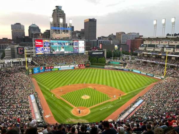 Progressive Field, section: 553, row: W, seat: 15