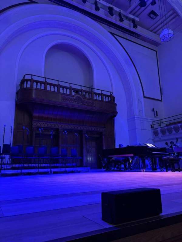 Cadogan Hall, section: Stalls, row: A, seat: 23