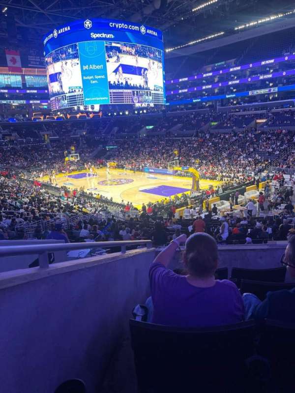 Crypto.com Arena, section: PR10, row: 5, seat: 2