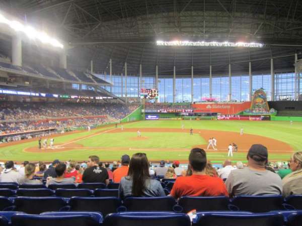 LoanDepot Park, section: 9, row: 11, seat: 9