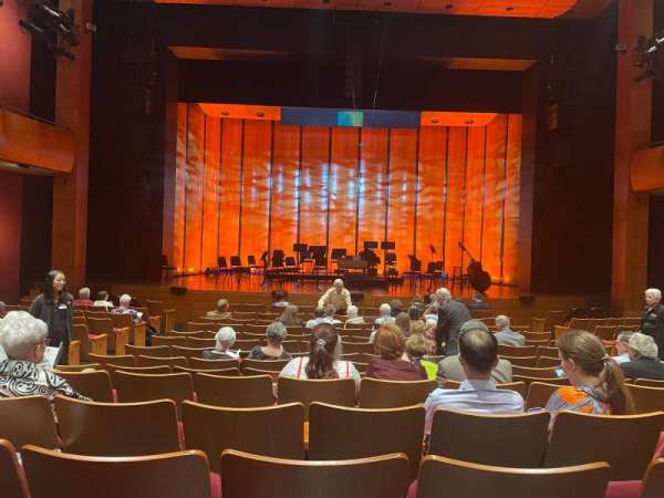 Zilkha Hall, section: Orchestra Center, row: O, seat: 108