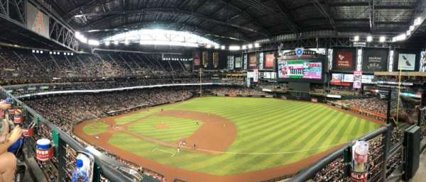 Chase Field, section: 308, row: 1, seat: 3