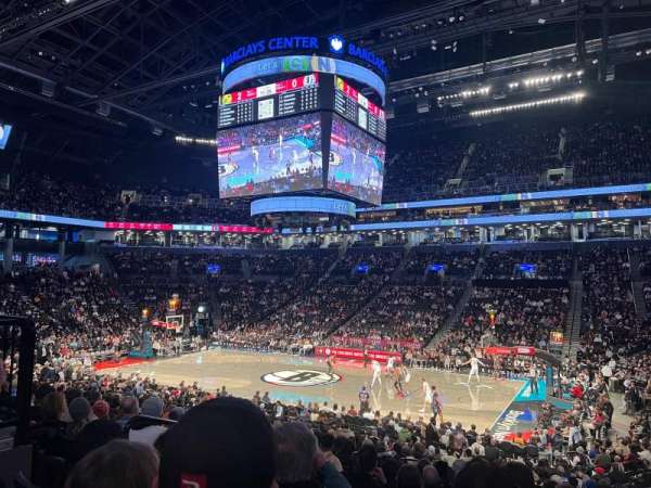 Barclays Center, section: 122, row: 1, seat: 4