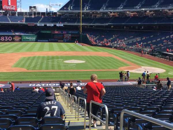 Nationals Park, section: 116, row: RR, seat: 1