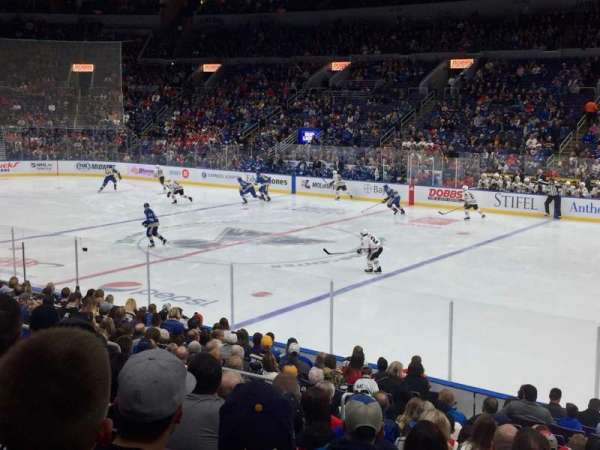 Enterprise Center, section: 114, row: R, seat: 7