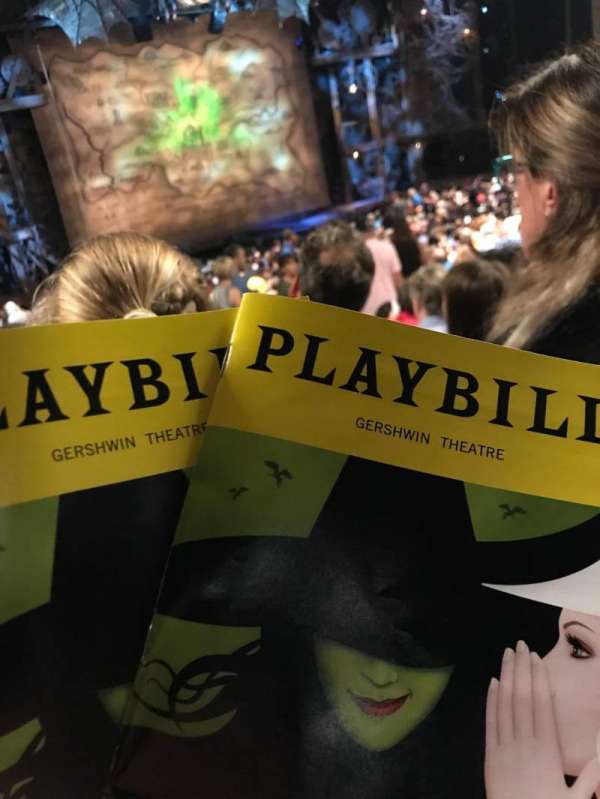 Gershwin Theatre, section: Orchestra L, row: W, seat: 17