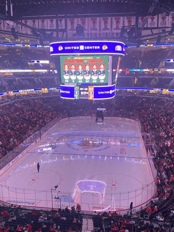 United Center, section: 308, row: 2, seat: 14