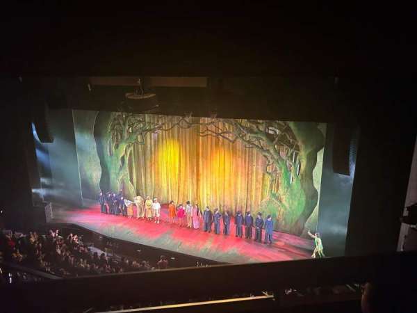 Barbican Theatre, section: Upper Circle, row: B, seat: 17