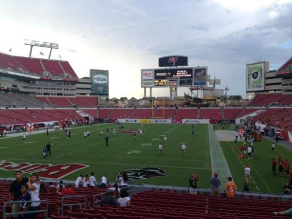 Raymond James Stadium, section: 125, row: X, seat: 8