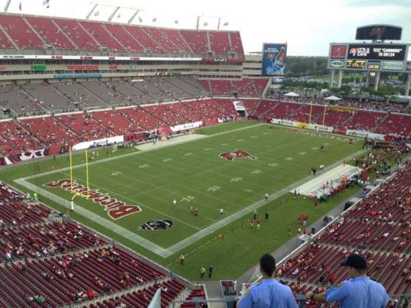 Raymond James Stadium, section: 302, row: A, seat: 1