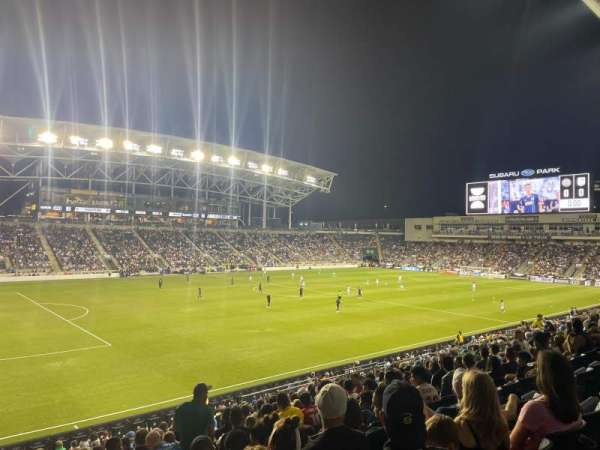 Subaru Park, section: 132, row: W, seat: 1