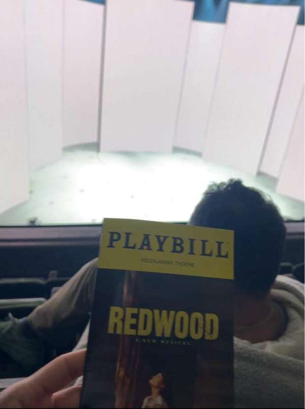 Nederlander Theatre, section: Mezzanine L, row: D, seat: 3