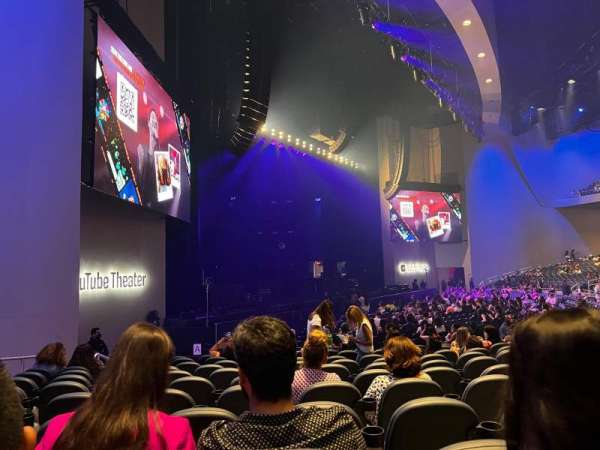 YouTube Theater, section: 101, row: L, seat: 9