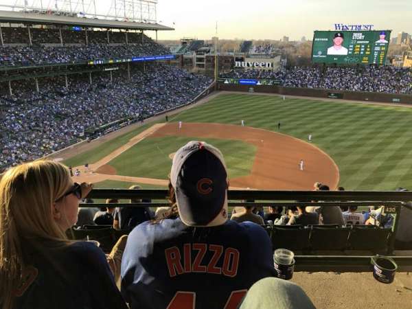 Wrigley Field, section: 425R, row: 2, seat: 7