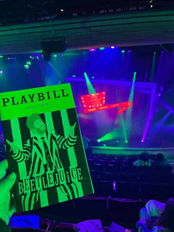 Marquis Theatre, section: Mezzanine c, row: L, seat: 114