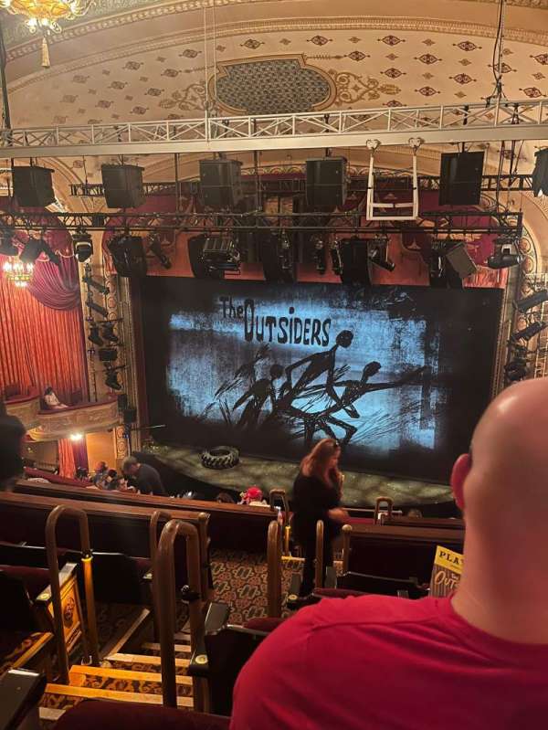 Bernard B. Jacobs Theatre, section: Mezzanine R, row: J, seat: 4