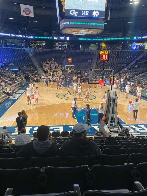 McCamish Pavilion, section: 105, row: 12, seat: 22