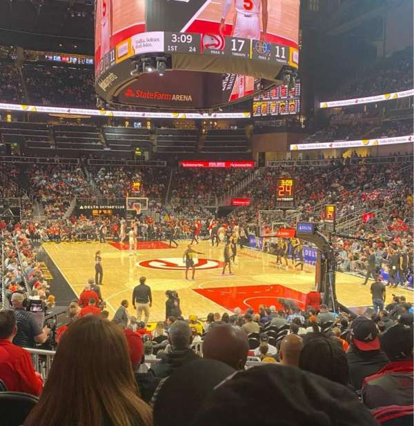 State Farm Arena, section: 104, row: F, seat: 3