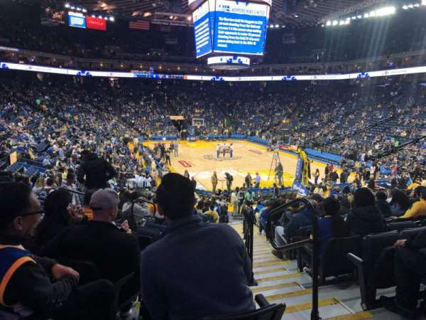 Oakland Arena, section: 123, row: 18, seat: 2