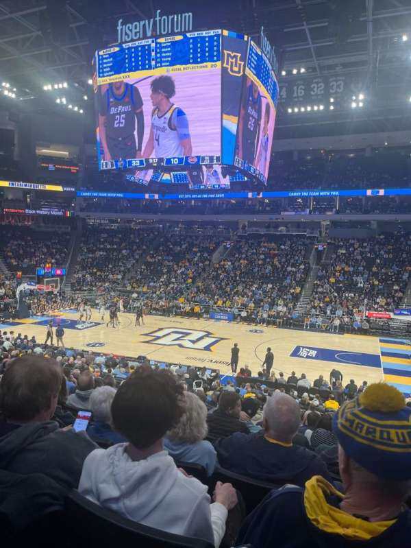 Fiserv Forum, section: 116, row: 19, seat: 10