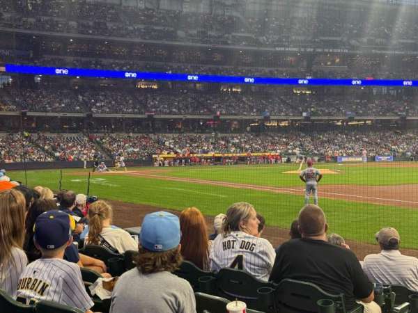 American Family Field, section: 110, row: 7, seat: 1