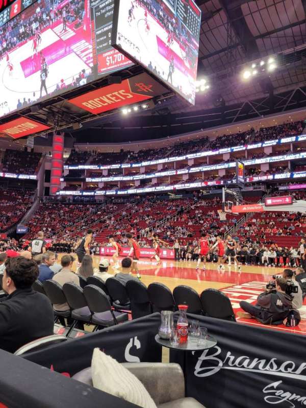Toyota Center, section: 105, row: 1, seat: 2