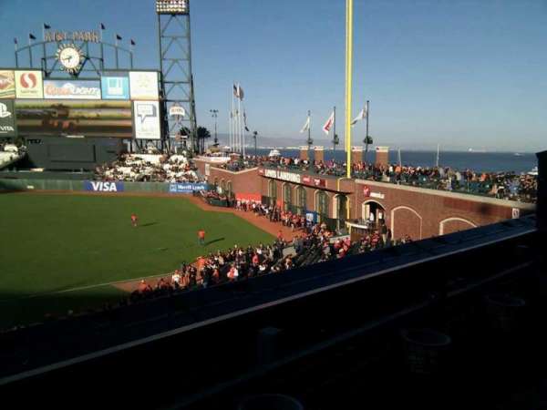 Oracle Park, section: 205, row: a, seat: 5