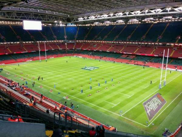 Principality Stadium, section: U4, row: 16, seat: 20