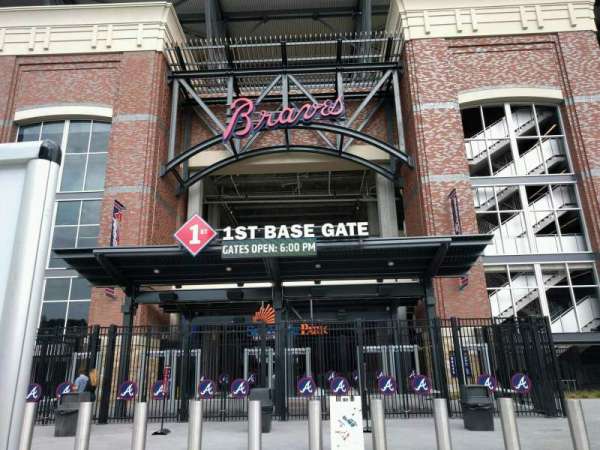 Truist Park, section: 1st Base Gate