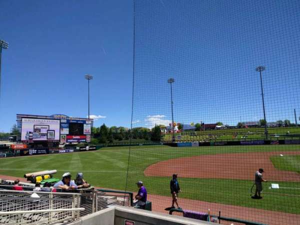 Isotopes Park, section: 113, row: j, seat: 5