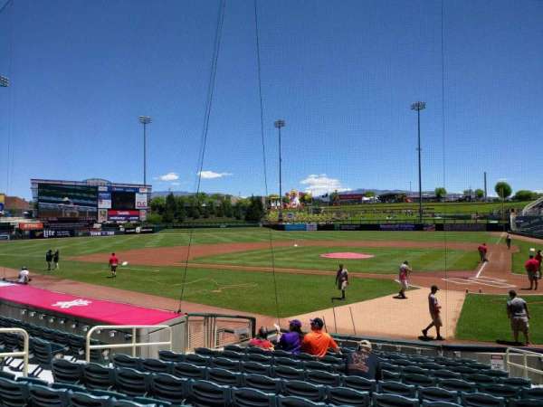 Isotopes Park, section: 105, row: m, seat: 6