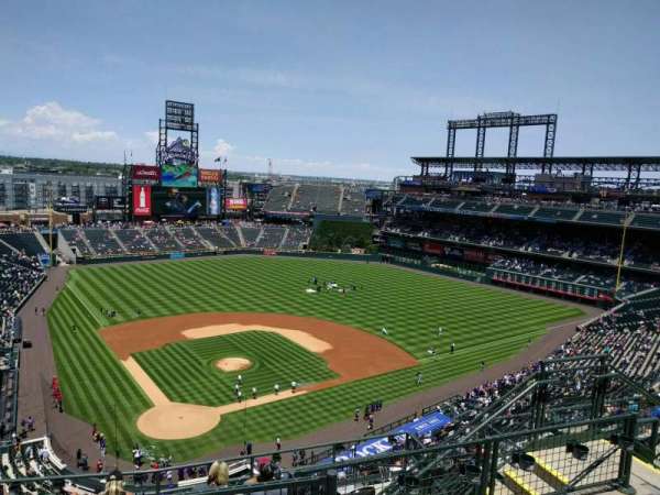 Coors Field, section: U328, row: 13, seat: 9