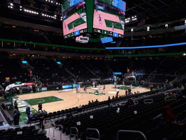 Fiserv Forum, section: 108, row: 14, seat: 4