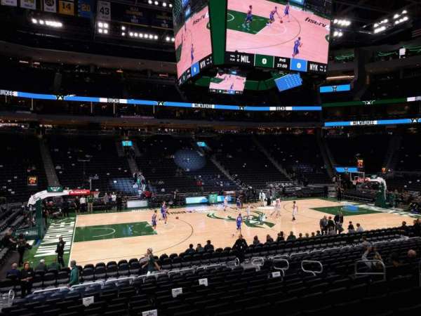 Fiserv Forum, section: 107, row: 14, seat: 12