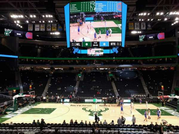 Fiserv Forum, section: 106, row: 17, seat: 10