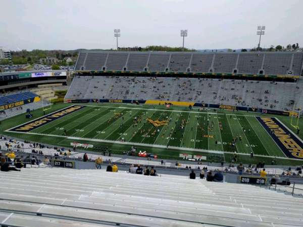 Mountaineer Field, section: 218, row: 30, seat: 23