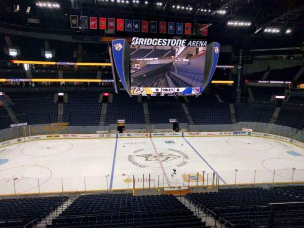 Bridgestone Arena, section: 208, row: f, seat: 4