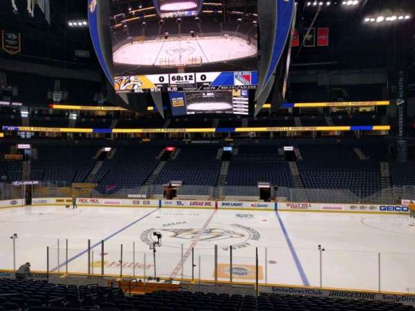 Bridgestone Arena, section: 106, row: F, seat: 9