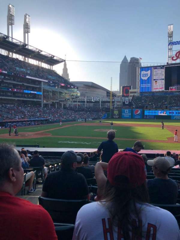 Progressive Field, section: 144, row: W, seat: 8