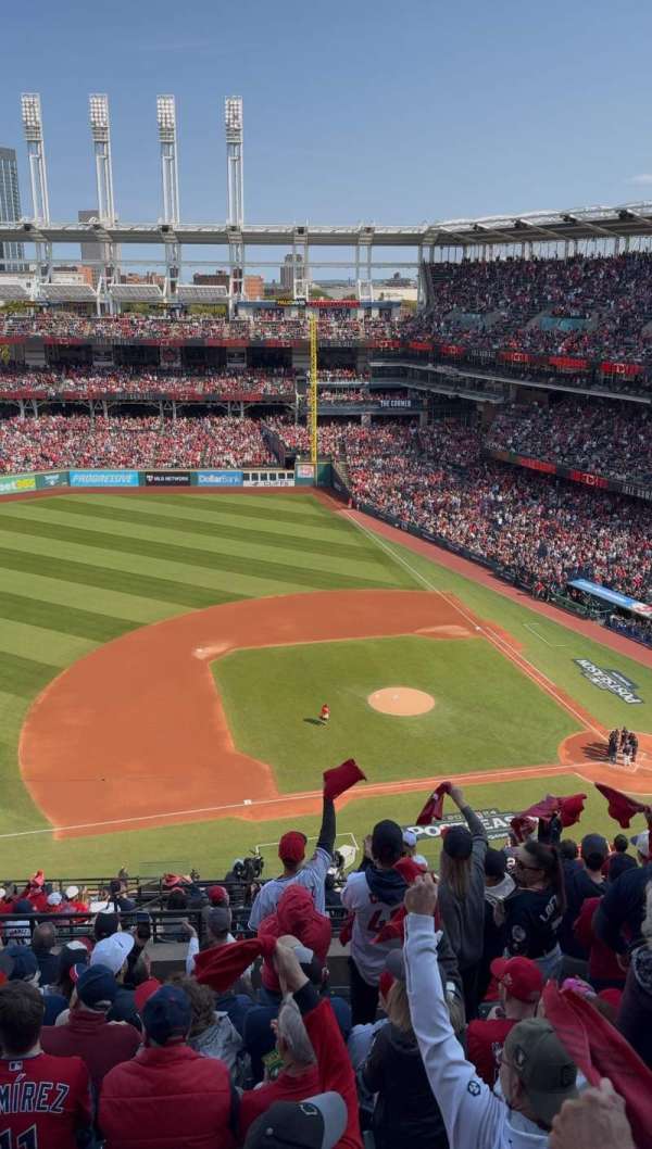 Progressive Field, section: 564, row: N, seat: 8