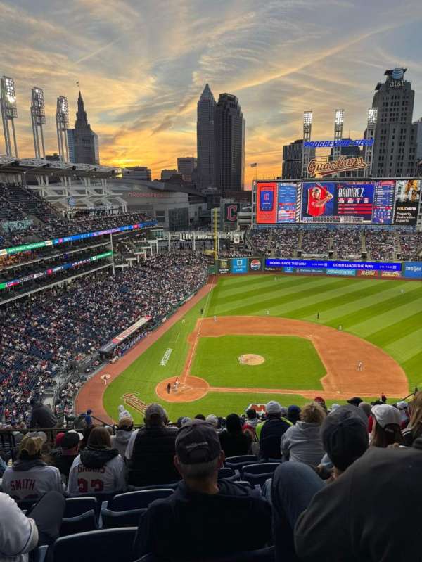 Progressive Field, section: 548, row: T, seat: 20