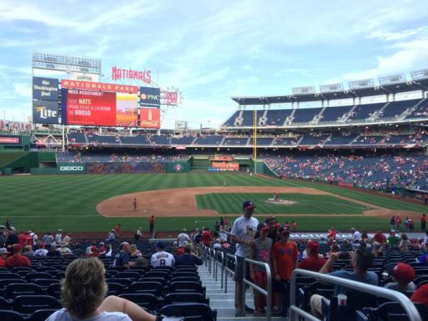 Nationals Park, section: 115, row: RR, seat: 1