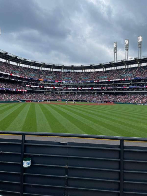 Progressive Field, section: 101-3, row: B, seat: 1