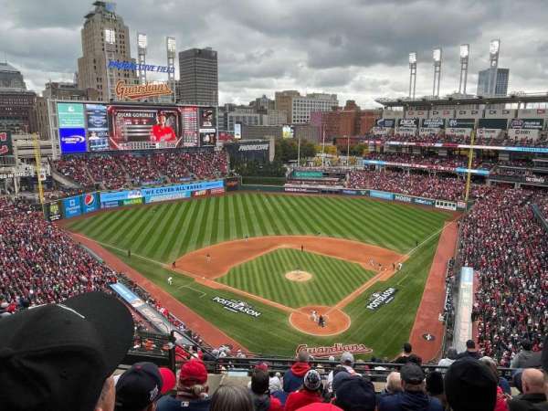 Progressive Field, section: 555, row: L, seat: 18