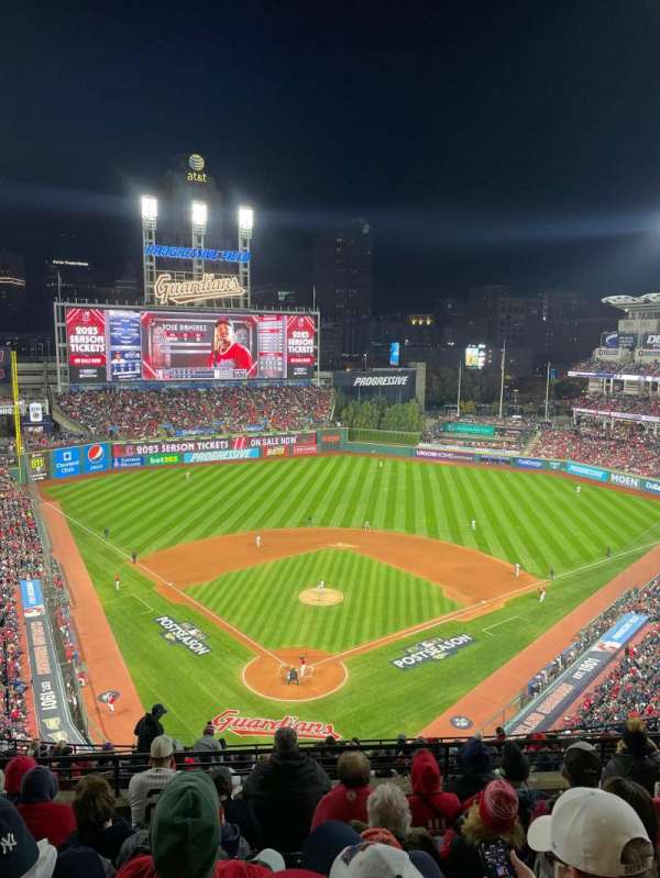 Progressive Field, section: 553, row: L, seat: 15